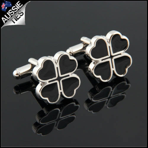 Mens Four Leaf Clover Cufflinks