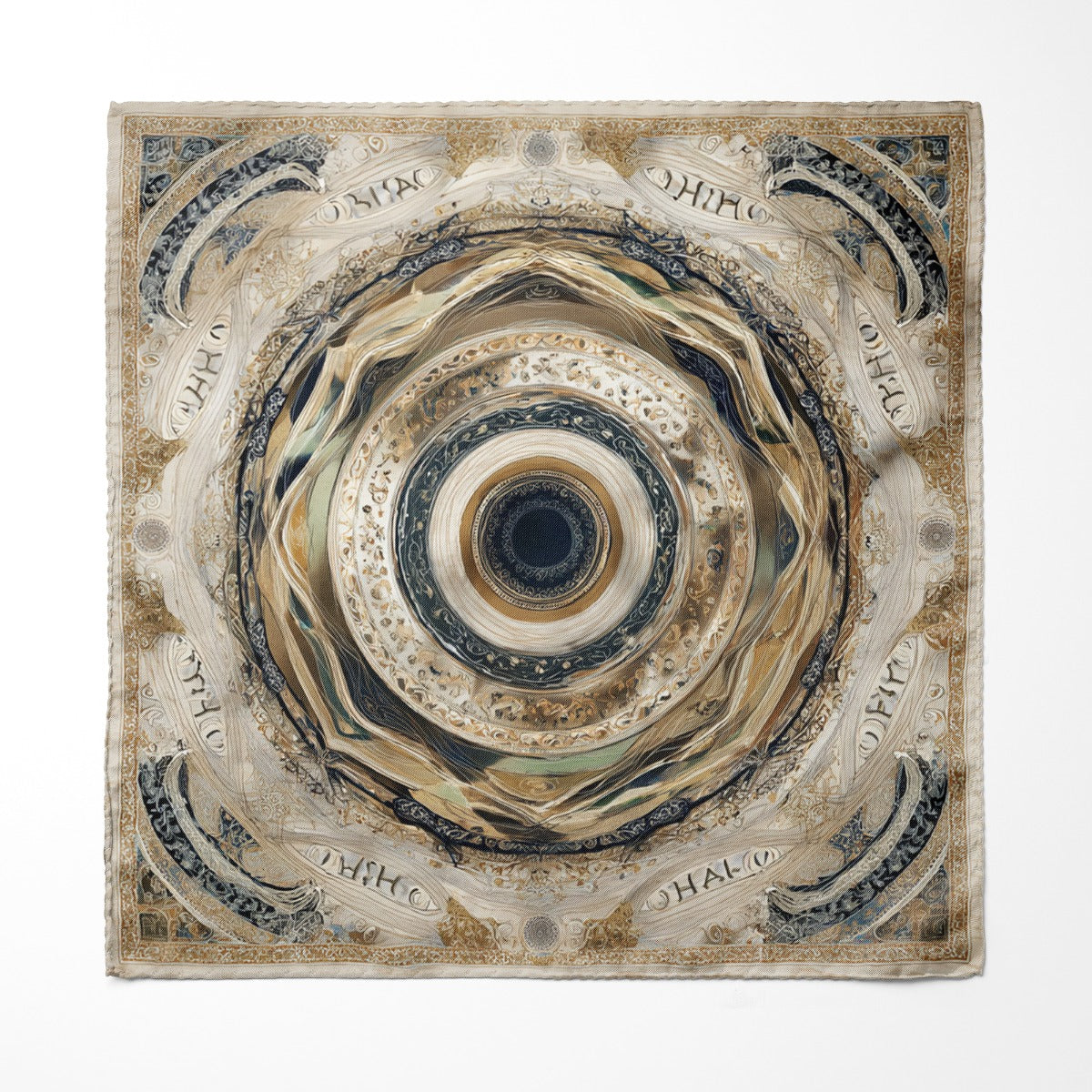 Genuine Silk Marble Eclipse Cosmic Pocket Square