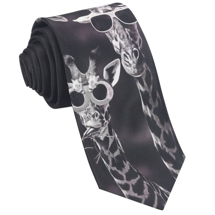 Giraffes With Sunglasses Slim Tie