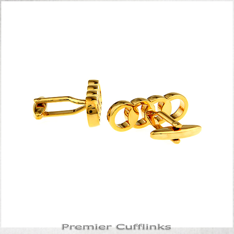 Gold Audi Cufflinks