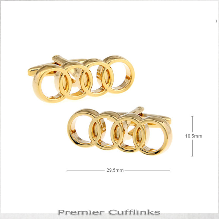 Gold Audi Cufflinks