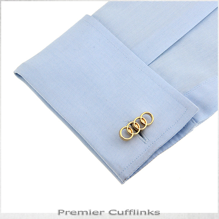 Gold Audi Cufflinks