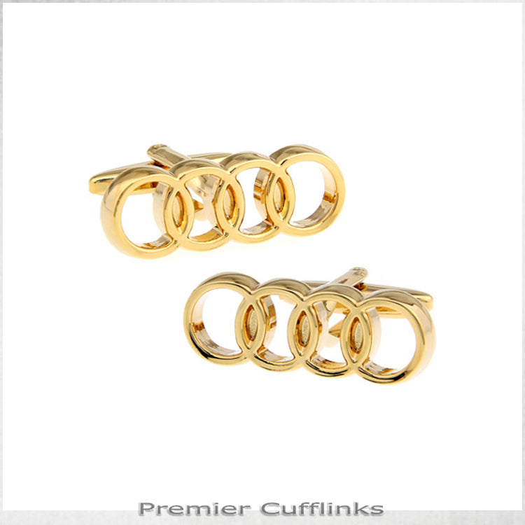 Gold Audi Cufflinks