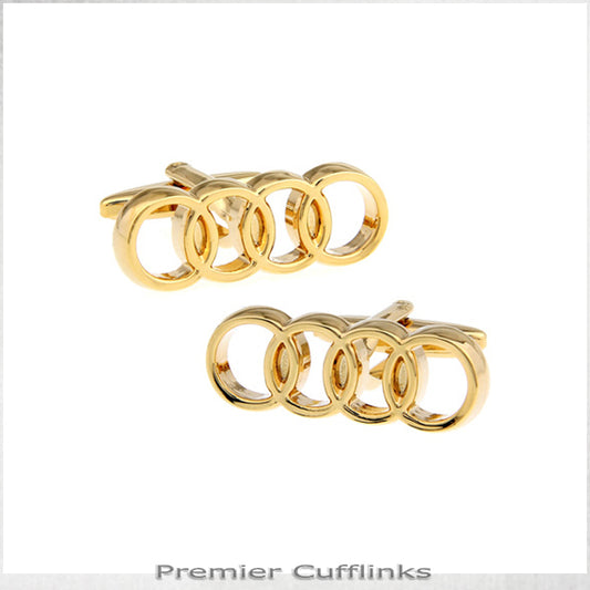 Gold Audi Cufflinks