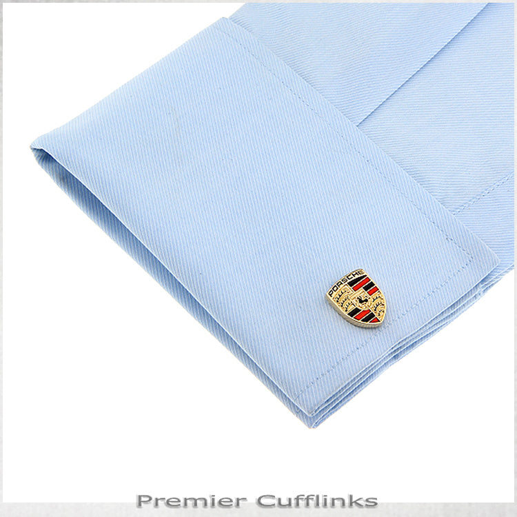 Gold Porsche Cufflinks