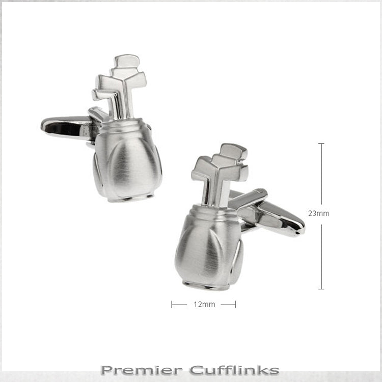 Golf Bag and Clubs Cufflinks
