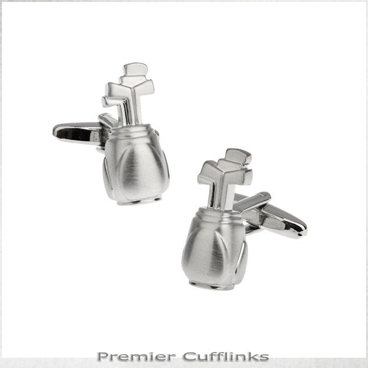 Golf Bag and Clubs Cufflinks