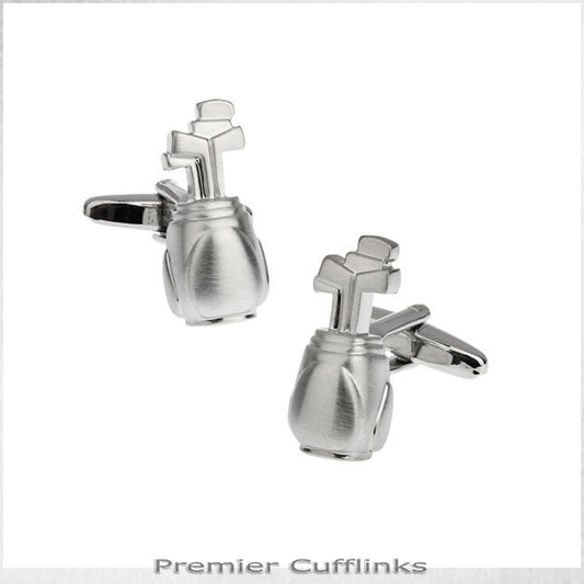 Golf Bag and Clubs Cufflinks