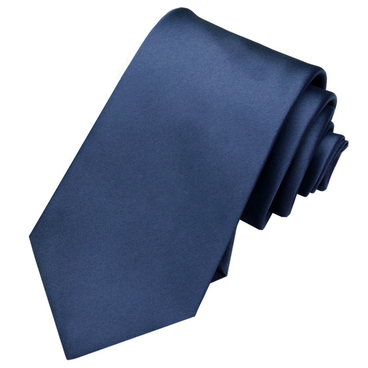 Gun Metal Blue Tie and Pocket Square Set