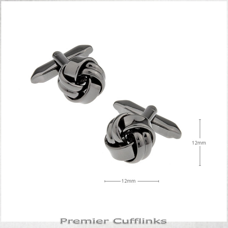 Gun Metal Knot Cufflinks