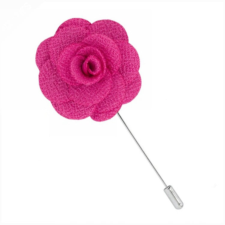 Hot Pink Floral Lapel Pin