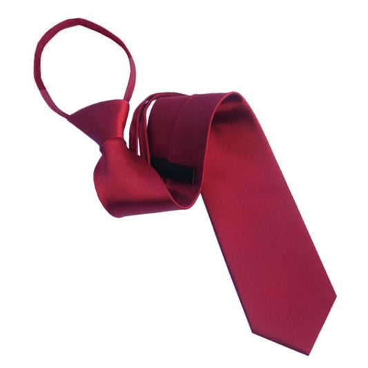 Mens Scarlet Red 5cm Zipper Tie