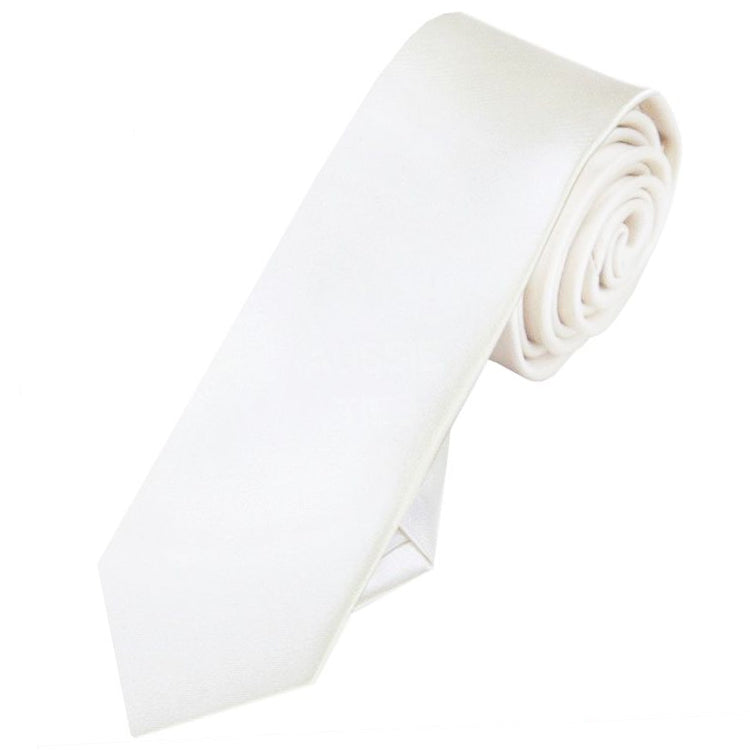 ivory skinny tie