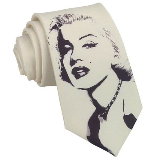 Black with White Tigers Tie