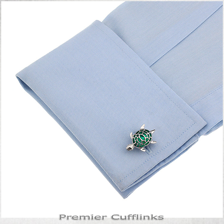 Jade Turtle Cufflinks