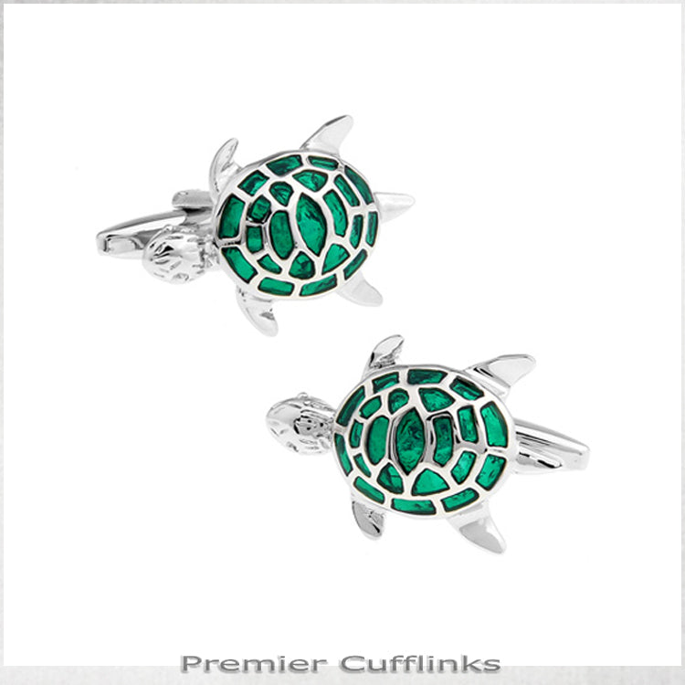 Jade Turtle Cufflinks