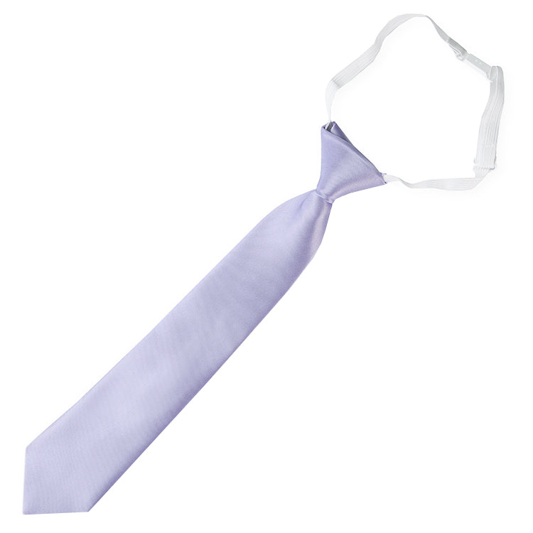 Lavender Lilac Purple Junior Boys Elasticated Tie