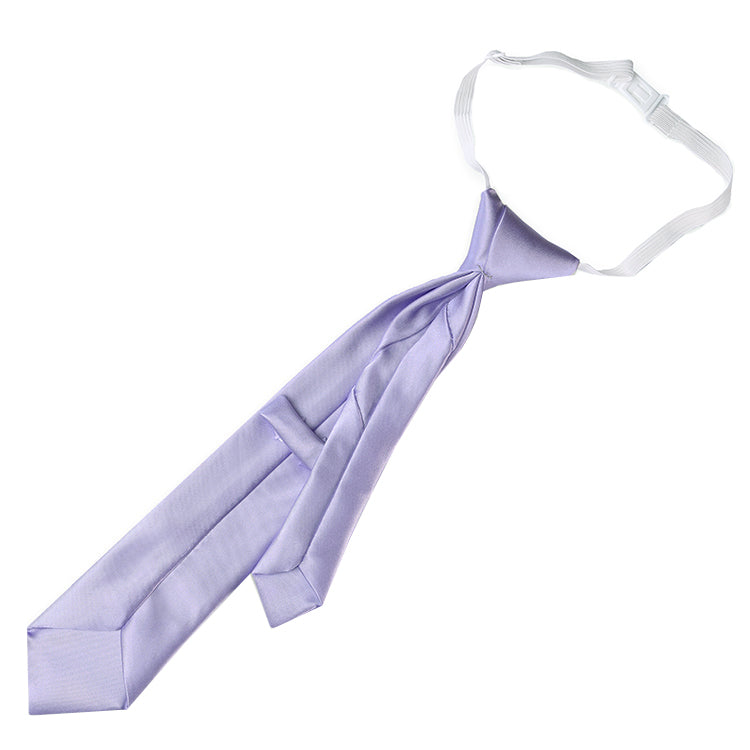 Lavender Lilac Purple Junior Boys Elasticated Tie