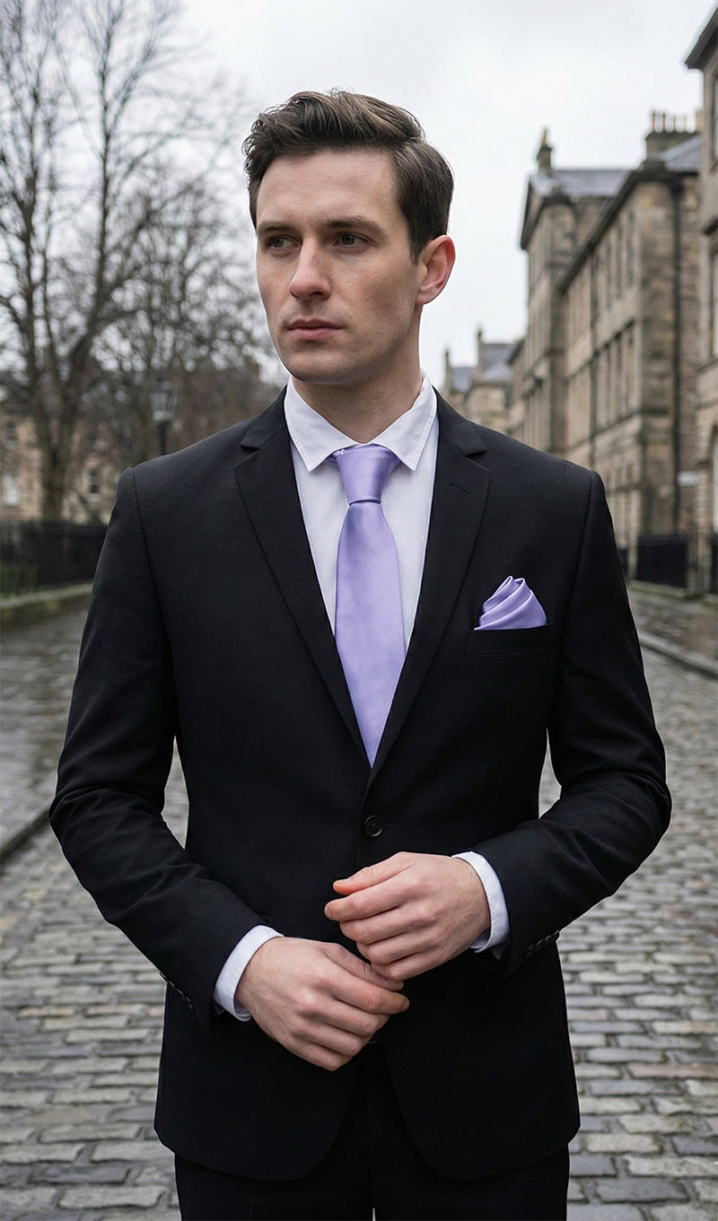 Mens Lavender Lilac Purple Tie