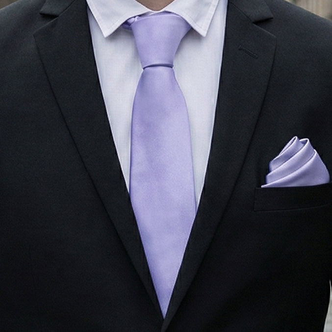Mens Lavender Lilac Purple Tie
