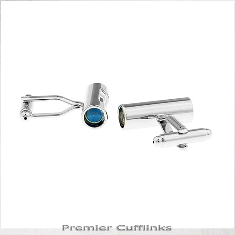Light Blue Hourglass Cufflinks