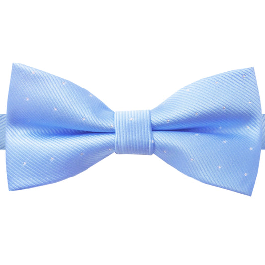 light blue with polka dots bow tie