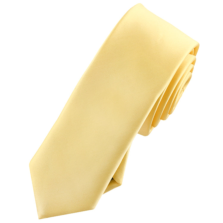 Mens Light Gold Skinny Tie
