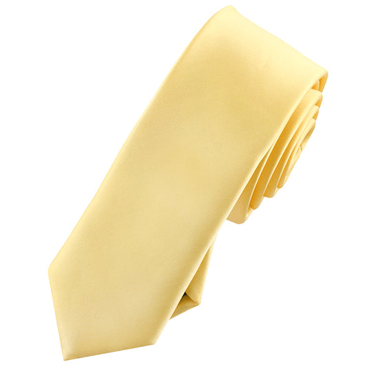 Mens Light Gold Skinny Tie