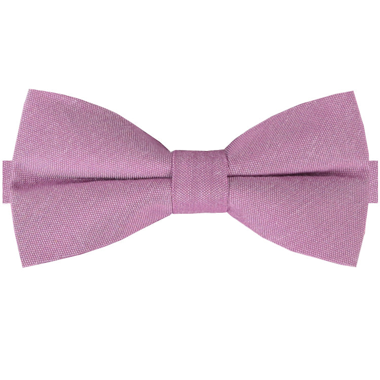 Lilac Purple Cotton Mens Bow Tie