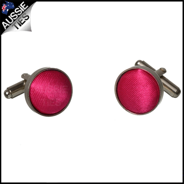 Mens Bright Hot Pink Cufflinks