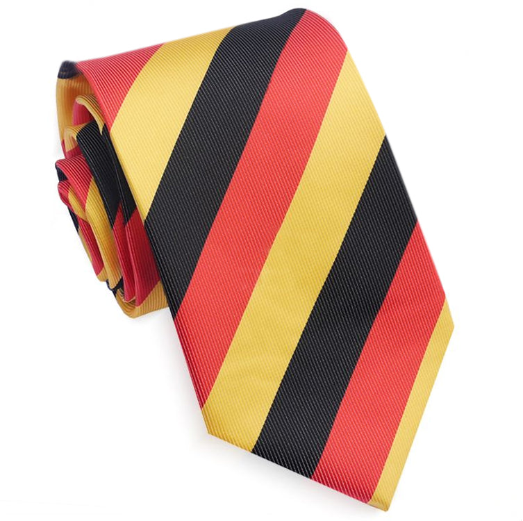 red black and yellow men's tie