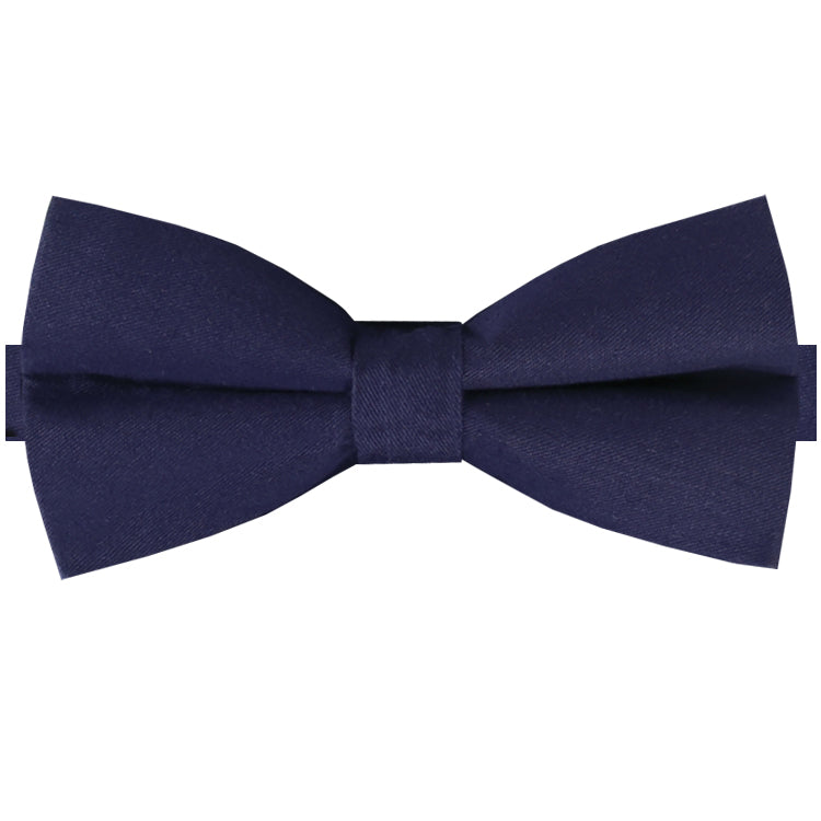 Indigo Dark Blue Cotton Men's Bow Tie