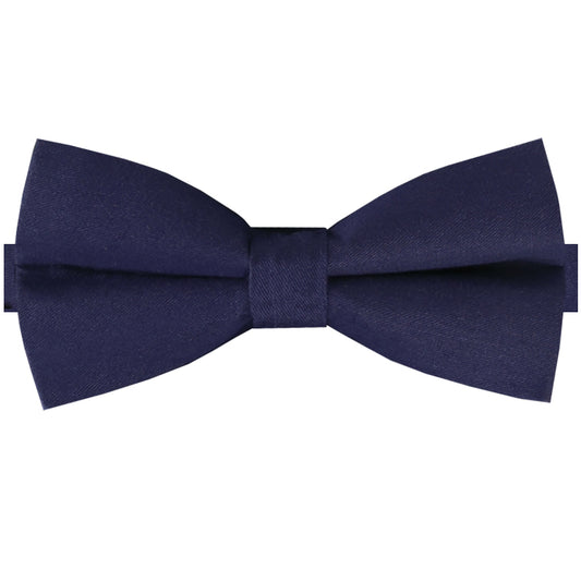 Indigo Dark Blue Cotton Men's Bow Tie