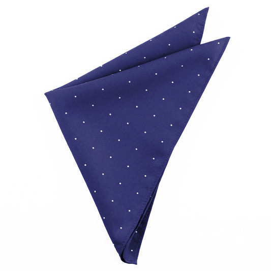 Navy Blue Pin Dot Pocket Square Handkerchief