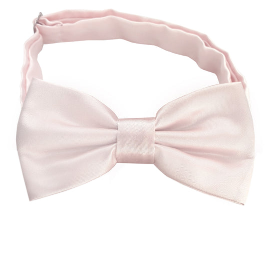 nude / pale pink bow tie
