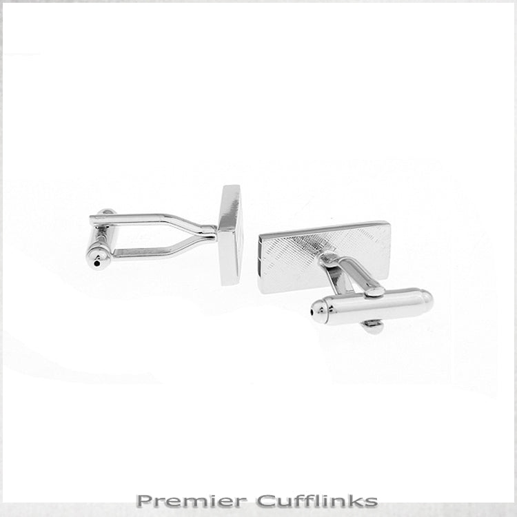 Octagonal Prism with Blue Insets Cufflinks