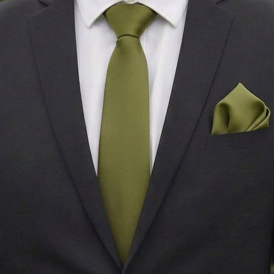 Dusky Blue Tie and Pocket Square Set