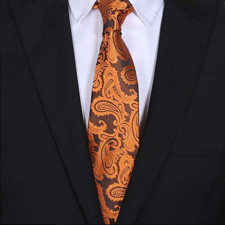 mens orange paisley tie
