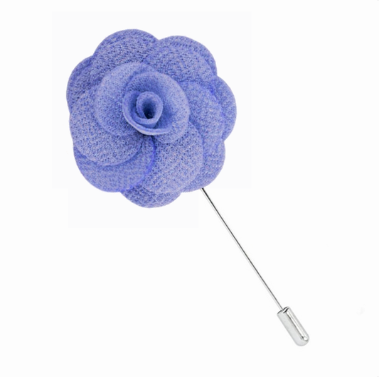 Dark Lavender Floral Lapel Pin