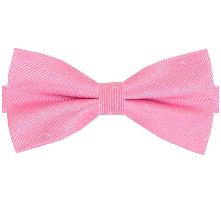 Pink with Small Polka Dots Bow Tie