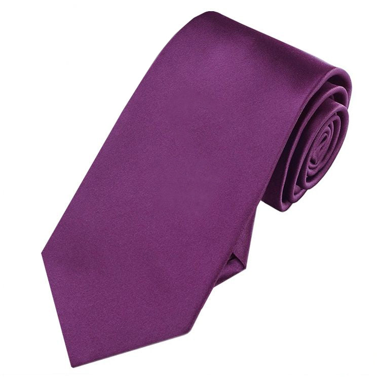 plum purple slim tie 