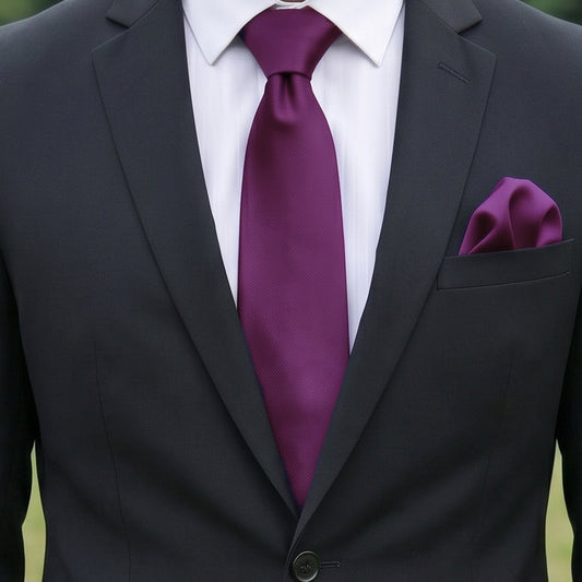 Nude Pink Tie and Pocket Square Set