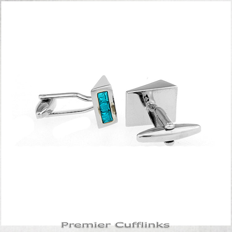 Prism Stud With Turquoise Inset Cufflinks