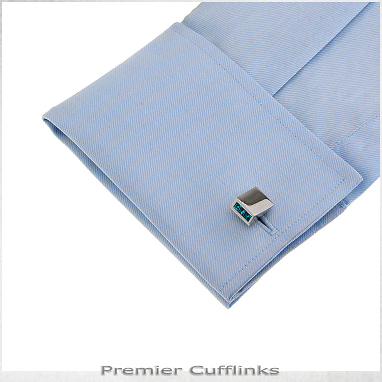 Prism Stud With Turquoise Inset Cufflinks