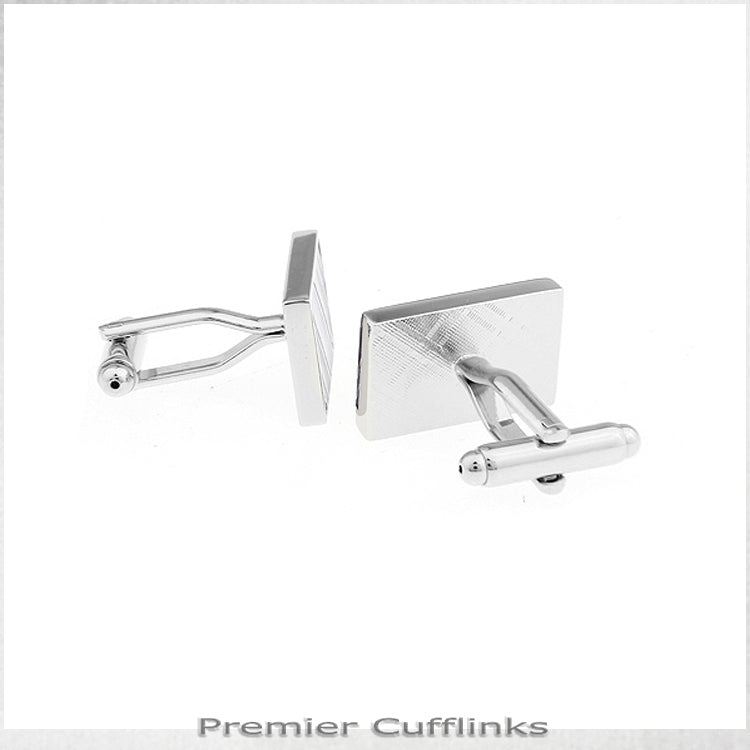 Purple Floral Diagonal Cufflinks