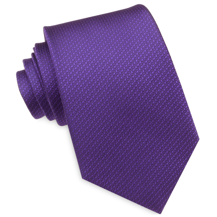 Purple Woven Texture Mens Tie