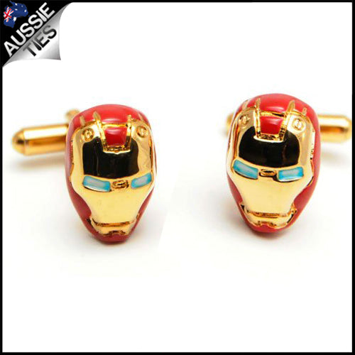 Mens Red Iron Man Cufflinks