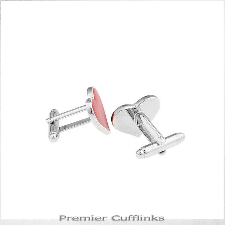 Red Love Heart Cufflinks