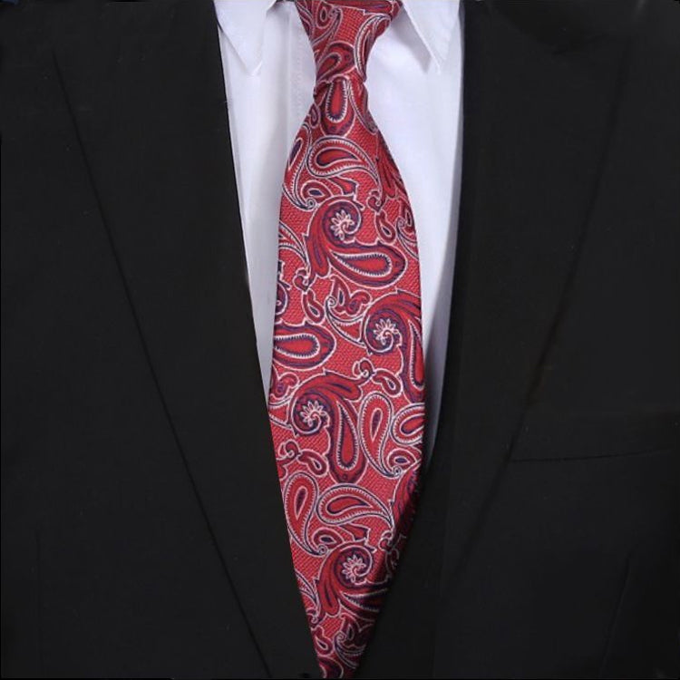 Red, Blue & White Paisley Mens Tie