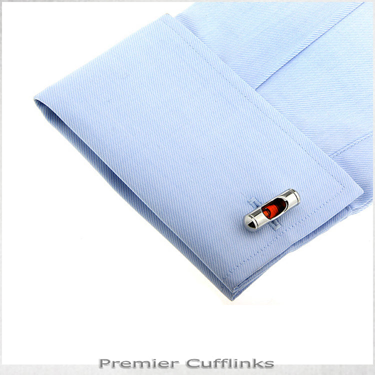 Red Spirit Level Cufflinks